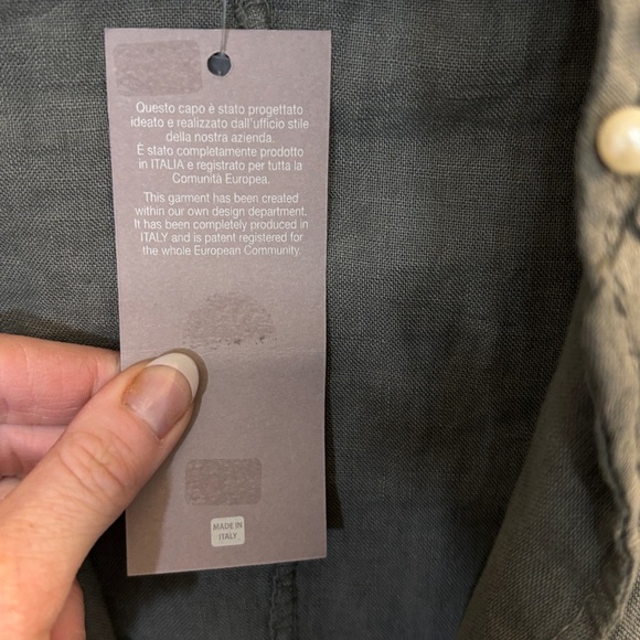 NAIF Olive Green Blazer with Pearl Accents - Picture 3 of 5